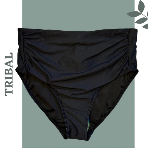Tribal High Waisted Bikini Bottom Black - Picture 4 of 4